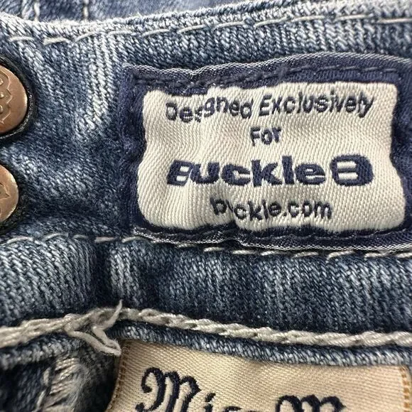 MISS ME - Women's Size 27 Rhinestone Wing JE6003T2R Straight Jeans A46 - Picture 13 of 16